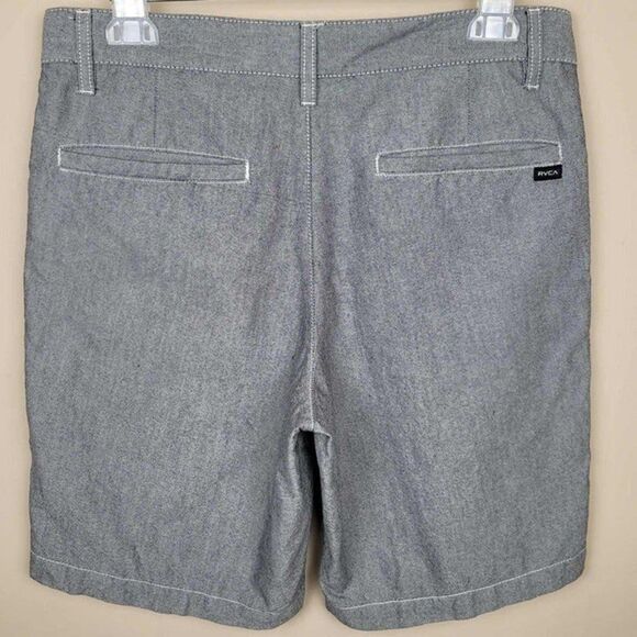 RVCA Men's Gray Chino Bermuda Cotton Shorts Size 30 - Picture 2 of 7